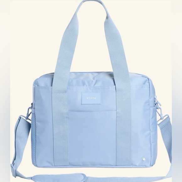 STATE Jordan diaper tote- ice blue $198 - Picture 2 of 14